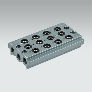 Basisplaat 0223000401  VERZAMELLIJST 4 POSITIES 1/8'' Serie 70 1/8''