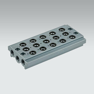 Basisplaat 0223000501  VERZAMELLIJST 5 POSITIES 1/8'' Serie 70 1/8''
