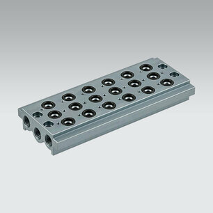 Basisplaat 0223000601  VERZAMELLIJST 6 POSITIES 1/8'' Serie 70 1/8''