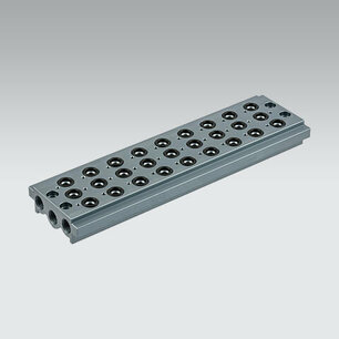 Basisplaat 0223000901  VERZAMELLIJST 9 POSITIES 1/8'' Serie 70 1/8''