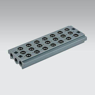 Basisplaat 0224000701  VERZAMELLIJST 7 POSITIES 1/4'' Serie 70 1/4''
