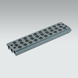 Basisplaat 0224001001  VERZAMELLIJST 10 POSITIES 1/4'' Serie 70 1/4''