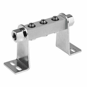 0221000600 - Montage strip 6 POSITIES 1/8'' Serie 70 1/8''